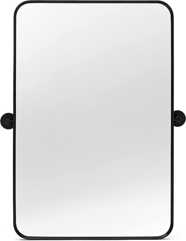 Photo 1 of 36X24 BLACK METAL FRAME PIVOT MIRROR 