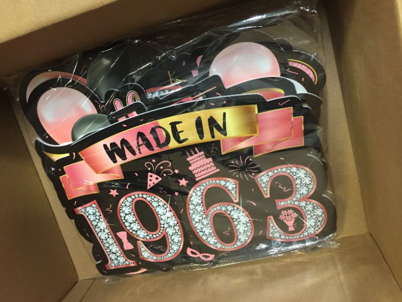 Photo 1 of 60th Birthday Yard Sign Decorations for Men Women "MADE IN 1963"