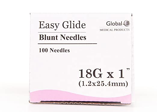 Photo 1 of (Qty 100) 18 ga x 1" Dispensing Needle, Blunt Tip