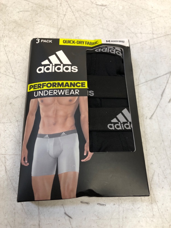 Photo 2 of adidas Men's Performance Boxer Brief Underwear (3-Pack) Medium Black/Light Onix Grey