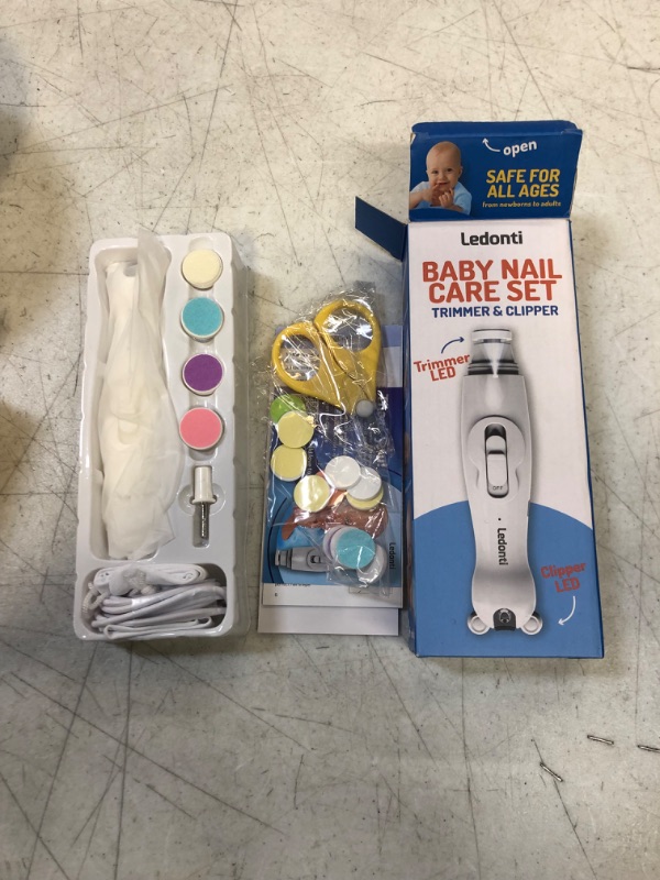 Photo 1 of Baby Nail Trimmer Electric Kit - Baby Nail Clippers File w/ Led Light for Newborn