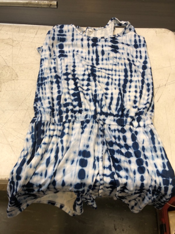 Photo 1 of blue and white tie dye romper size large 