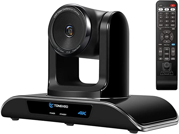 Photo 1 of TONGVEO 4K PTZ Webcam with AI-Powered Auto-Tracking, 4K PTZ Camera with 5X Digital Zoom USB 124-Degree Wide-Angle for Video Conference Skype/Teams/Zoom Meeting Live Streaming