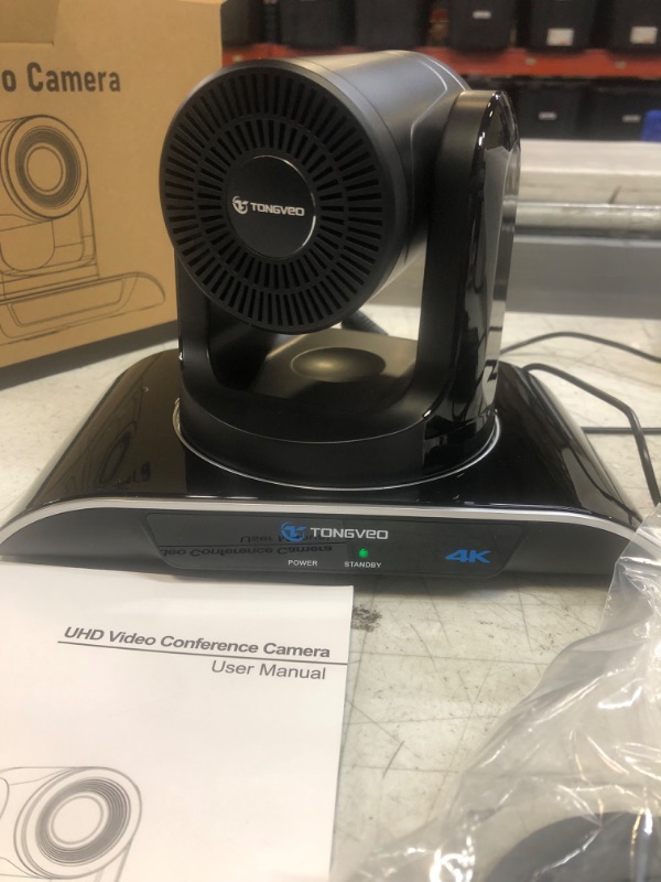Photo 1 of TONGVEO 4K PTZ Webcam with AI-Powered Auto-Tracking, 4K PTZ Camera with 5X Digital Zoom USB 124-Degree Wide-Angle for Video Conference Skype/Teams/Zoom Meeting Live Streaming