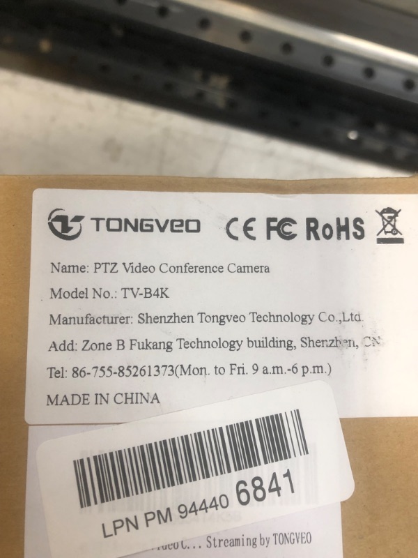 Photo 1 of TONGVEO 4K PTZ Webcam with AI-Powered Auto-Tracking, 4K PTZ Camera with 5X Digital Zoom USB 124-Degree Wide-Angle for Video Conference Skype/Teams/Zoom Meeting Live Streaming