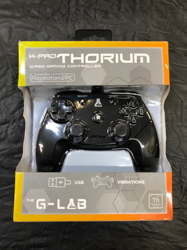Photo 2 of G-LAB K-Pad Thorium USB Wired PC & PS3 Gaming Controller with Built-In Vibrations, Gamepad Game Controller Wired Game Controller for Windows Xp-7-8-10, PS3, Android (Black)
