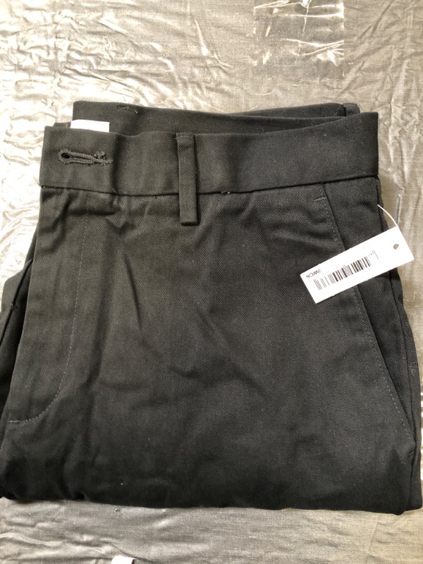 Photo 2 of Amazon Essentials Men's Straight-Fit Wrinkle-Resistant Flat-Front Chino Pant 32W x 32L Black