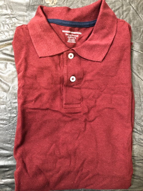 Photo 2 of Amazon Essentials Men's Regular-Fit Cotton Pique Polo Shirt (Available in Big & Tall) X-Small Burgundy