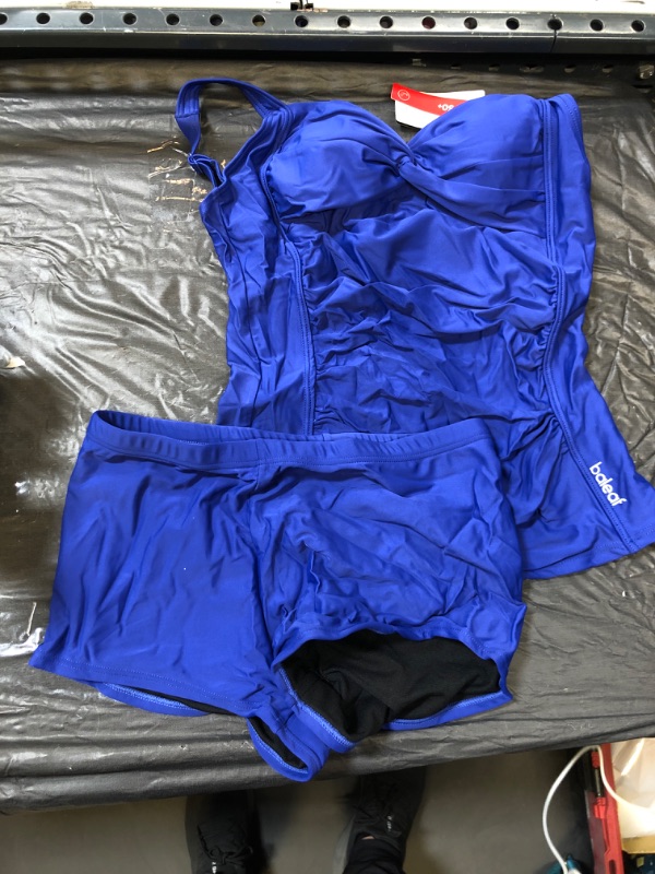 Photo 1 of 2 PIECE BLUE SWIMSUIT SIZE 38