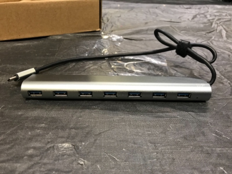 Photo 2 of Monoprice 7 Port USB-C Hub - Aluminum, SuperSpeed Transfer Rates, Compatible With Apple MacBook, Google Chromebook & More