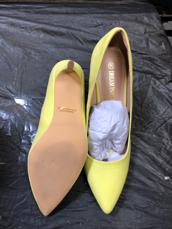 Photo 2 of DREAM PAIRS Women's Heels Pump Shoes SIZE  11 Yellow Suede