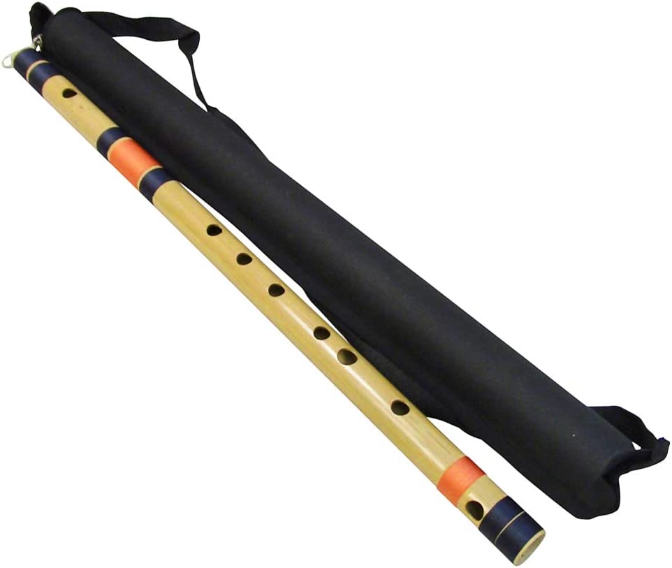 Photo 1 of Zaza Percussion- Professional Polished Bamboo Bansuri Flute - (Indian Flute) With Carry Bag (A-Base)
