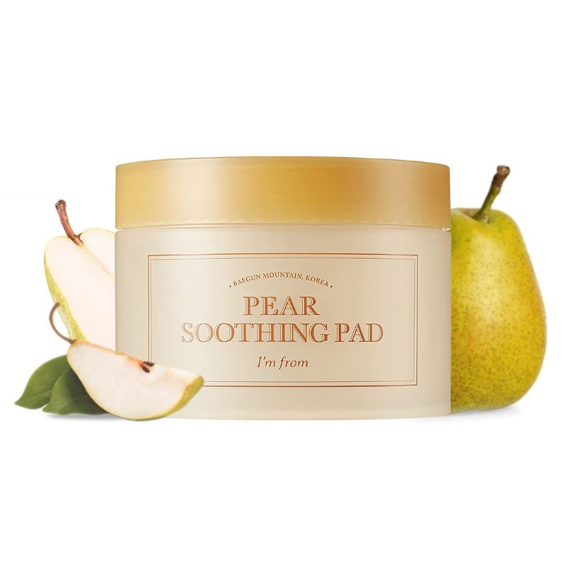 Photo 1 of [I'm from] Pear Soothing Pad 60 sheets, 75% Wild Pear Extract for Cooling, Calming and Hydration, Facial Daily Toner Pad Soaked for Sensitive Skin, Vegan, Unbleached,100% Biodegradable in 20 days
