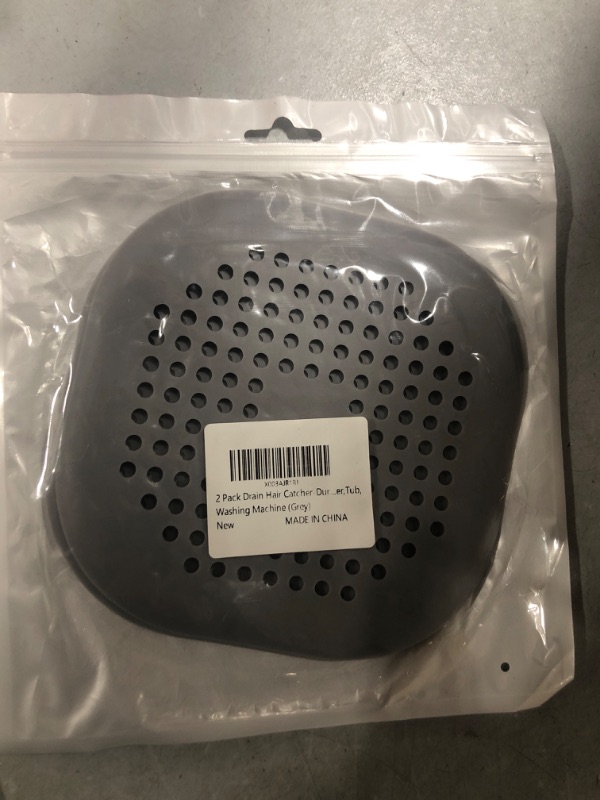Photo 1 of 2 Pack Drain Hair Catcher-Durable Silicone Shower Drain Cover Hair Catcher,Hair Catcher with Suction Cups,Can Be Used in Kitchen,Shower,Tub,Washing Machine (Grey) Gray
