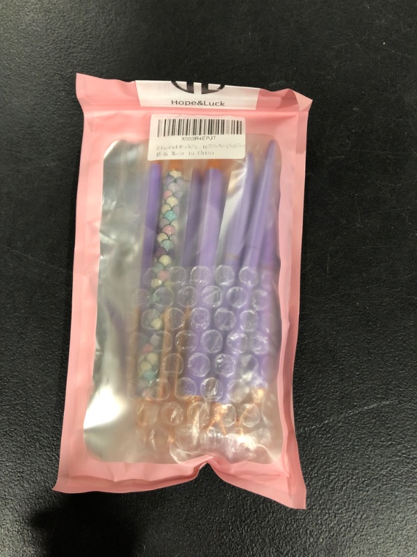 Photo 2 of HL Hope&Luck 9Pcs Ballpoint Purple Pens Set Glitter Metal Crystal Diamond Pens Crown Pretty Pens Metal Slim Ballpoint Pens for Office Gifts Wedding Gifts Party Supplies 