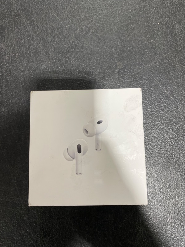 Photo 4 of Apple AirPods Pro (2nd Generation) Wireless Ear Buds with USB-C Charging, Up to 2X More Active Noise Cancelling Bluetooth Headphones, Transparency Mode, Adaptive Audio, Personalized Spatial Audio USB-C Without AppleCare+ - OPENED FOR PICTURES 