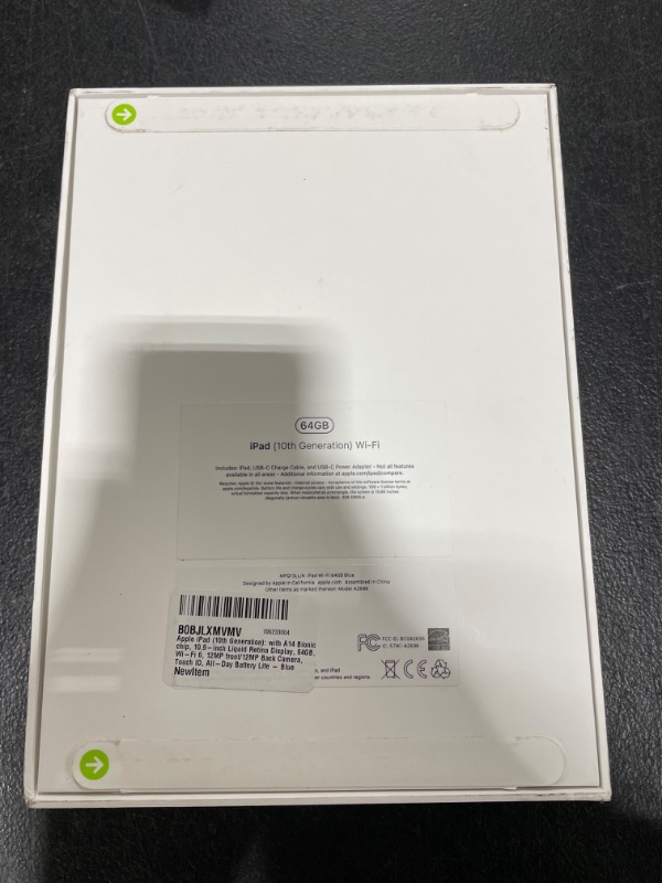 Photo 5 of Apple iPad (10th Generation): with A14 Bionic chip, 10.9-inch Liquid Retina Display, 64GB, Wi-Fi 6, 12MP front/12MP Back Camera, Touch ID, All-Day Battery Life – Blue WiFi 64GB Blue - OPENED FOR PICTURES - BRAND NEW 