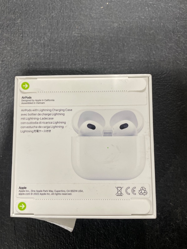 Photo 4 of Apple AirPods with Lightning Charging Case (3rd Generation) - SEALED - OPENED FOR PICTURES