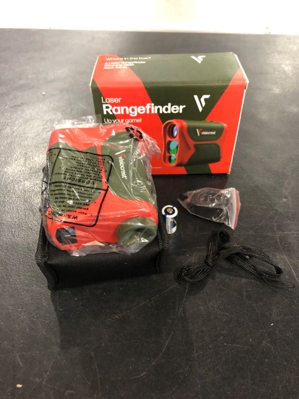 Photo 1 of Visiocrest ??Laser Range Finder for Golf, Hunting and Archery - 3000FT High Precision Distance Measuring Rangefinder - Professional Scan Fog and Speed Mode Rangefinder Orange