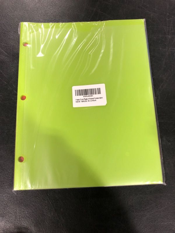 Photo 2 of Heavy Duty Plastic 4 Pocket Folders-4pcs 4 PCS Heavy Duty 4 Pocket Folder