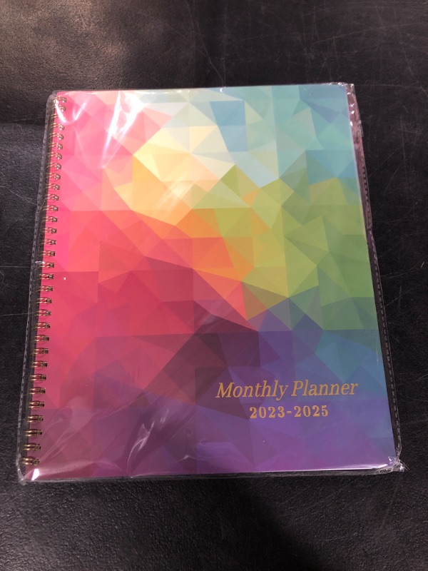 Photo 2 of Monthly Planner 2023-2025 - Jul. 2023- Jun. 2025, 2023-2025 Monthly Planner, 9" x 11", 2-Year Monthly Planner with Tabs + PocketThick Paper + Twin-Wire Binding - Dazzle Color Graphics new edition