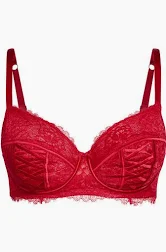 Photo 1 of City Chic Plus Size Irina Demi UW Bra in Ruby, Size 36DD