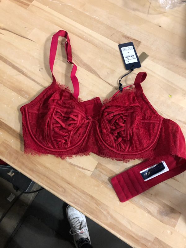 Photo 2 of City Chic Plus Size Irina Demi UW Bra in Ruby, Size 36DD