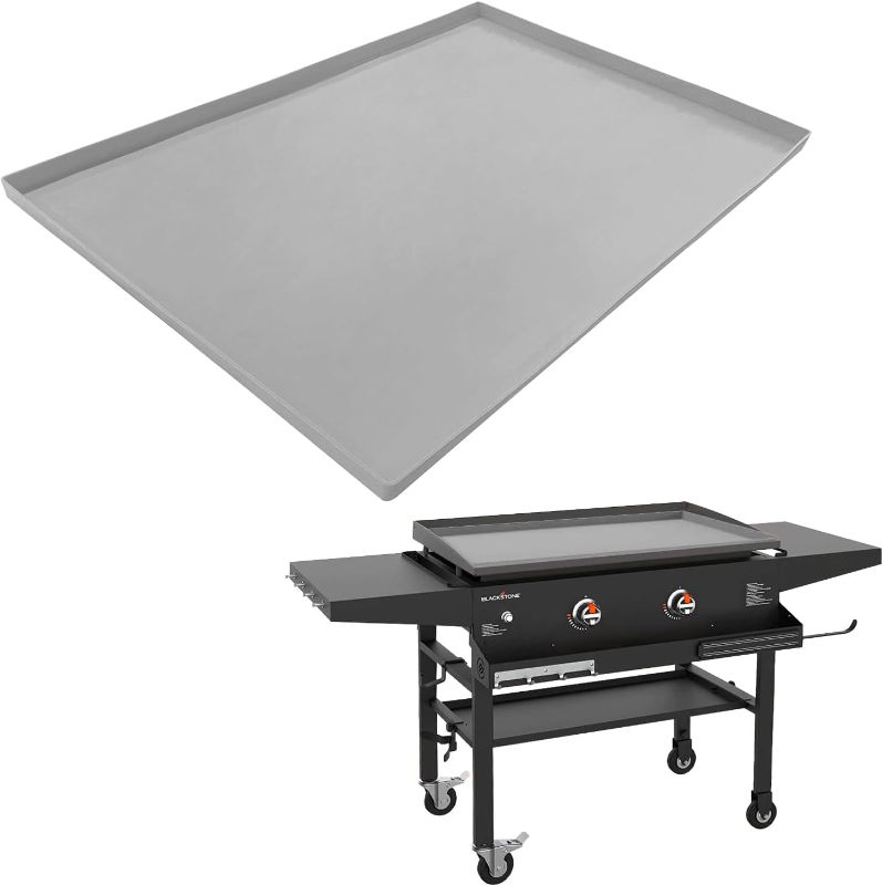 Photo 1 of AJinTeby 17" Silicone Griddle Mat for Blackstone, Magnetic Protective Cover Mats Blackstone Griddle Top Covers for Blackstone 17" Griddle, Cooking Protective Cover, Grey