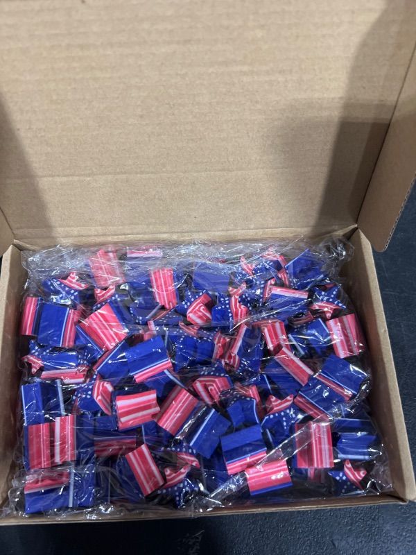 Photo 2 of Sabary 100 Pcs Mini Erasers for Classroom Fun Kids Erasers Bulk American Flag Erasers Cute Erasers for Goodie Bags School Party Favors Student Prizes Homework Rewards Gift Refills