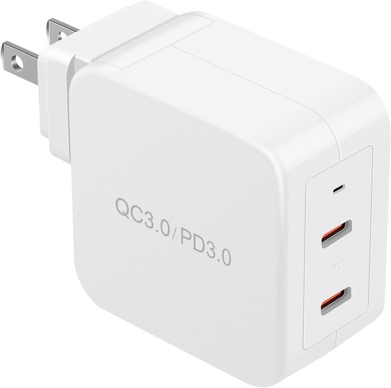 Photo 1 of Fancy Buying 65W USB C Charger - 2 Port PPS Fast Charger Adapter Compatible for MacBook Pro/Air, iPad Mini/Pro, iPhone 13/13 Mini/13 Pro Max/12, Galaxy S21+/S20/S10/Note 20
