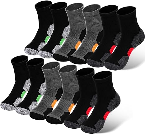 Photo 1 of 12 Pairs Men's Low Cut Athletic Socks Casual Running Socks Breathable Men Work Socks for Sport Hiking Running
