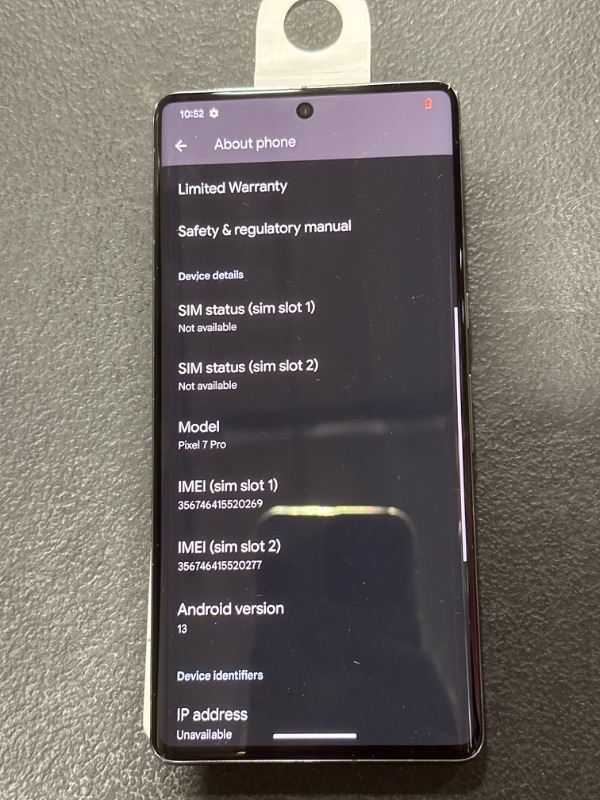 Photo 2 of Google Pixel 7 Pro - 5G Android Phone - Unlocked Smartphone with Telephoto/Wide Angle Lens, and 24-Hour Battery - 128GB - Obsidian 128 GB Phone Only Obsidian