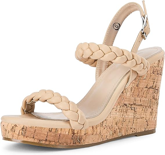 Photo 1 of 10 Womens Wedge Sandals Braided Strap