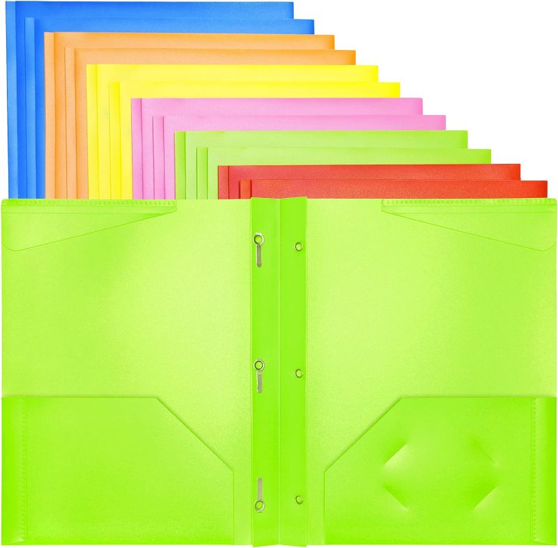 Photo 1 of 12PCS, Extra Thick Pocket Folders