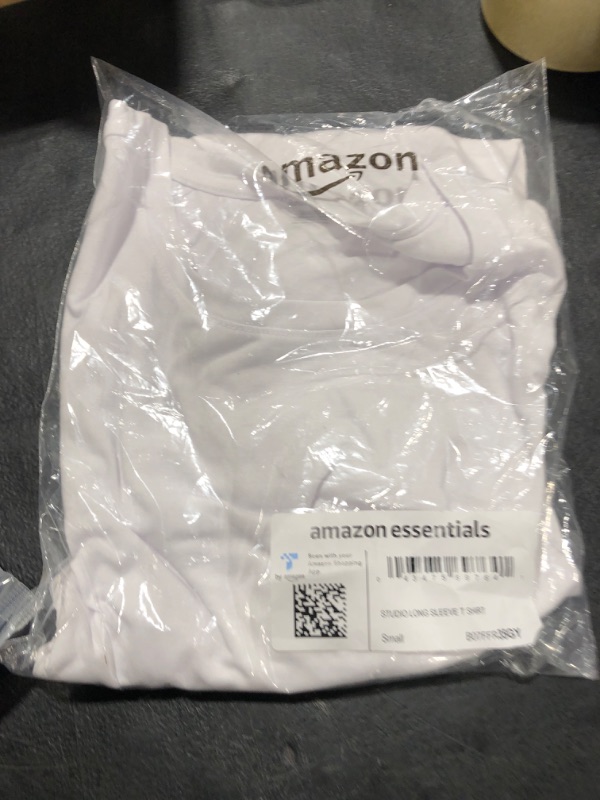 Photo 2 of Amazon Essentials Women's Studio Relaxed-Fit Long-Sleeve T-Shirt (Available in Plus Size) Small White