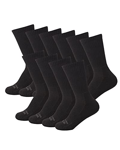 Photo 1 of 32 DEGREEES Women's 5 Pack Comfort Crew Socks | Anti-Odor | Arch Support | Active | Casual | Work, Black, Medium
