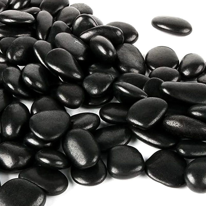 Photo 1 of 5 Pounds River Rocks For Plants,0.4" - 0.6" Black Stones For Garden Landscaping,Aquarium Rocks Black,Landscaping Rocks For Fish Tank,Black Pebbles For Plants, River Rocks For Vases, Garden, Aquarium 5 LBS 1
