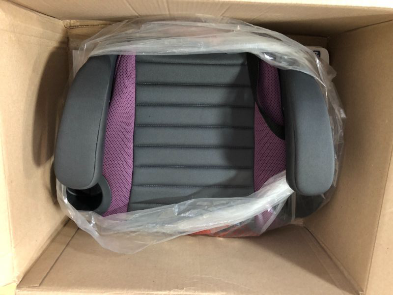 Photo 2 of Chicco GoFit Backless Booster Car Seat, Travel Booster Seat for Car, Portable Car Booster Seat for Children 40-110 lbs, Grape/Purple, 1 Count (Pack of 1) Grape GoFit - Lightly Used