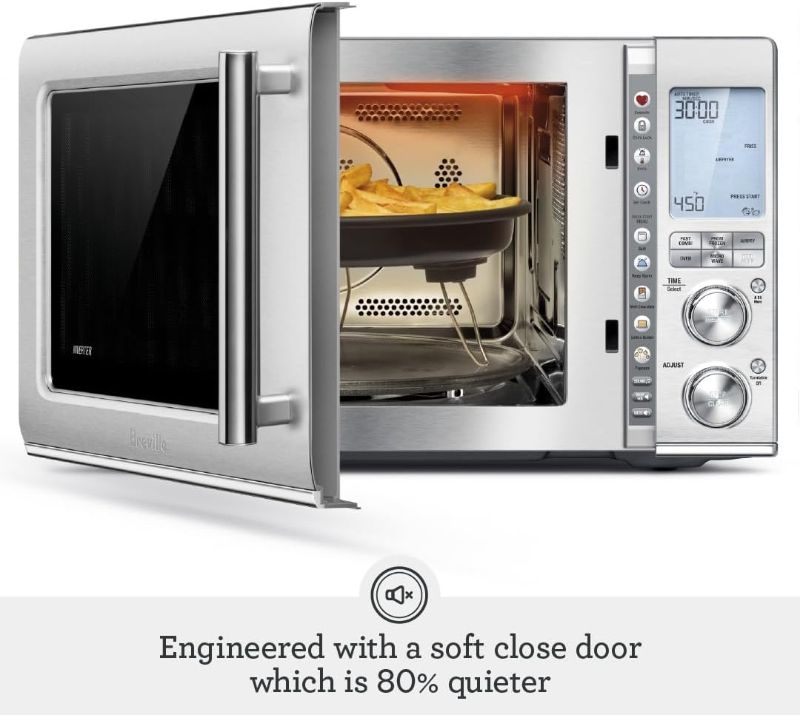 Photo 1 of Breville Combi Wave 3-in-1 Microwave, Air Fryer, and Toaster Oven, Brushed Stainless Steel, BMO870BSS1BUC1
