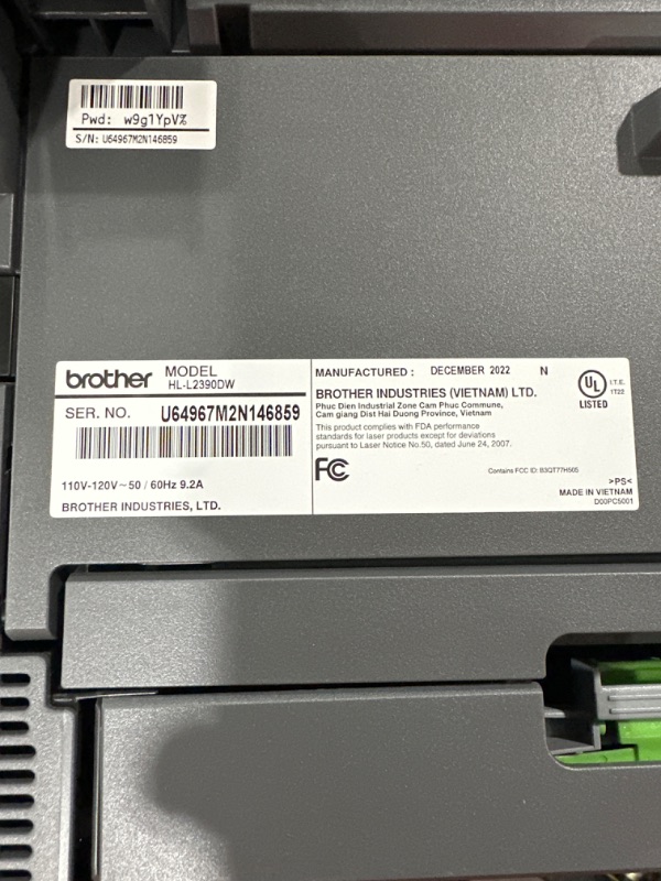Photo 1 of Brother Monochrome Laser HLl2390DW, Wireless Networking, Duplex Printing, Includes 4 Month Refresh Subscription Trial and Amazon Dash Replenishment Ready New Model: HLL2390DW