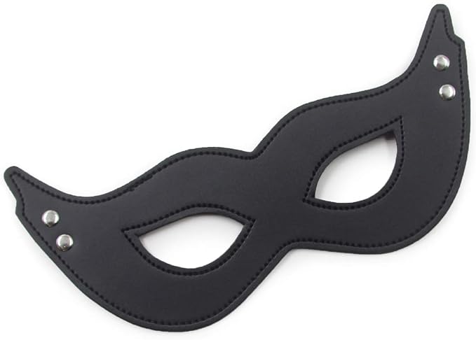 Photo 1 of Black Leather Costume Eye mask Masquerade Mask for Halloween, Carnival Prom Ball And Cosplay