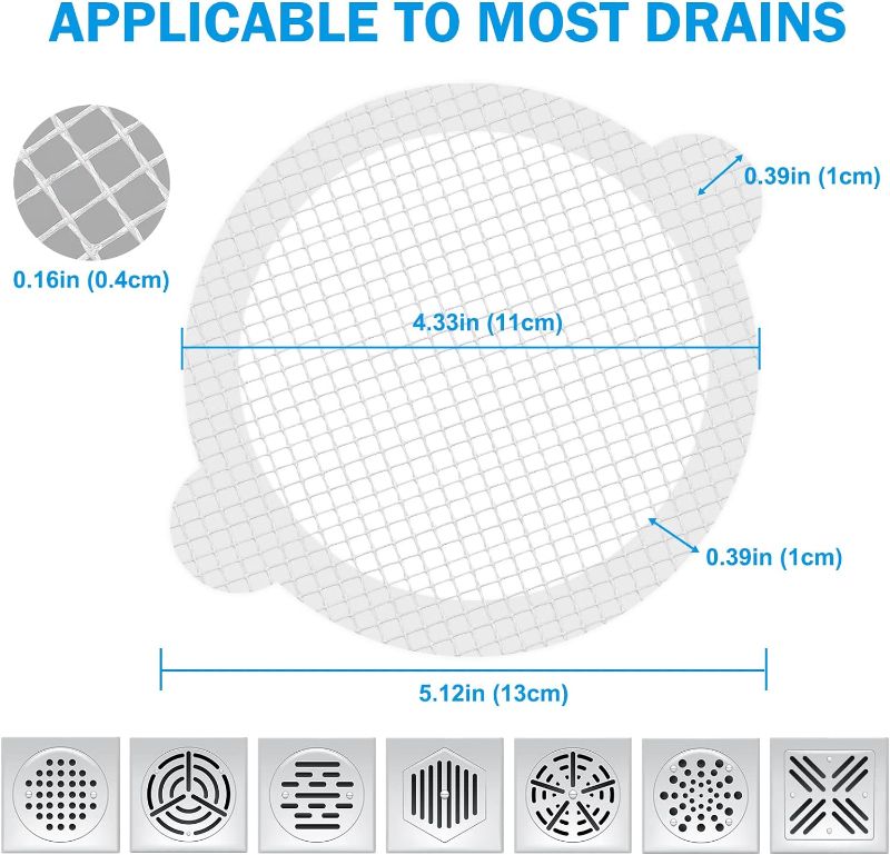 Photo 1 of 100 Pack Disposable Shower Drain Hair Catcher