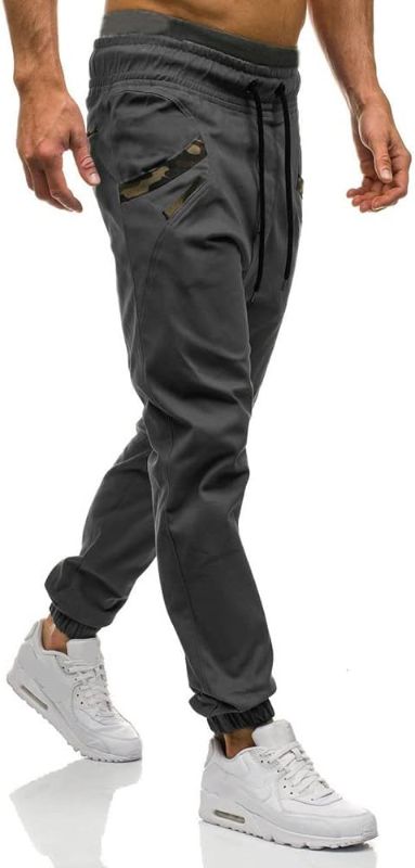 Photo 1 of  Mens Sweatpants Cargo Pants Joggers for Men Slim Fit Stretch Athletic Hiking Mens Long Pants M 