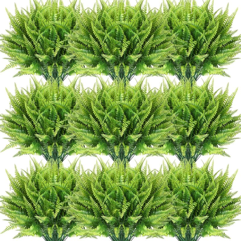 Photo 1 of 
Janinka 40 Pcs Artificial Plants Fake Boston Fern Plastic Fake