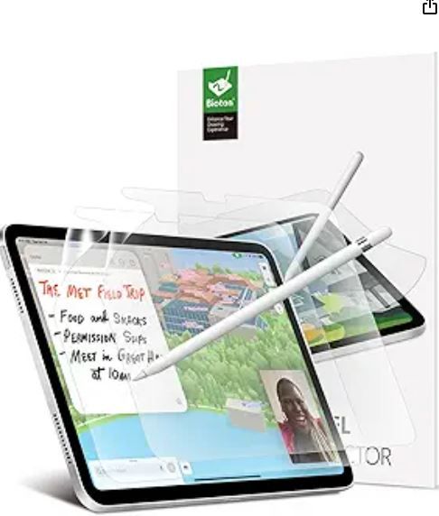 Photo 1 of Bioton [2 Pack] Paperfeel Screen Protector Compatible with iPad 10th Generation 10.9 inch (2022), [Touch Like Paper] [Anti-Glare] [Easy Installation] [Compatible with Apple Pencil]
