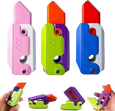 Photo 1 of 3D Printing Fidget Toys Knife, 3Pcs Gravity Knife Radish KnifeToys, Sensory Knife Fidget Toys for Kids & Adults, Anxiety Stress Relief Toy, Perfect for ADHD, ADD & Autism
