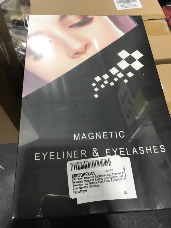 Photo 2 of [10 Pairs] Magnetic Eyelashes and Eyeliner Kit, Reusable Magnetic Lashes with Eyeliner and Tweezers, 3D Natural Look False Eyelashes, No Glue Needed (10pairs)
