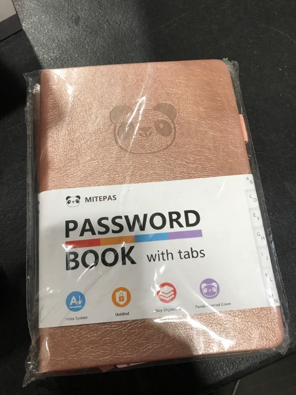 Photo 1 of Pink password book with tabs