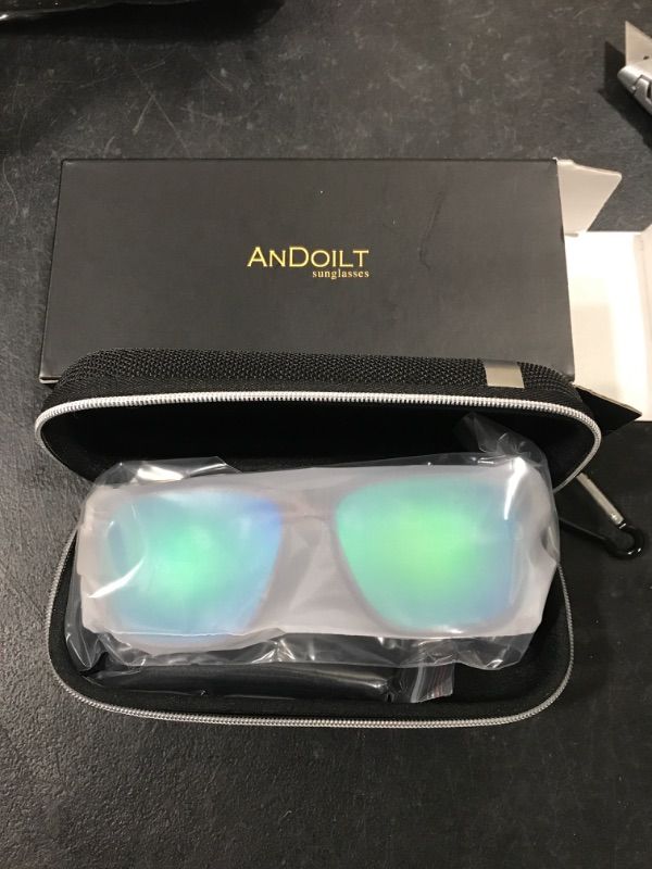 Photo 2 of ANDOILT Polarized Sunglasses for Men Women Trendy Vintage Retro Fashion Square Sun Glasses