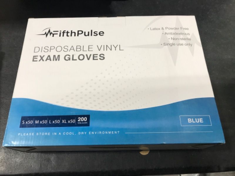 Photo 3 of Blue Vinyl Disposable Gloves - 200 Pack